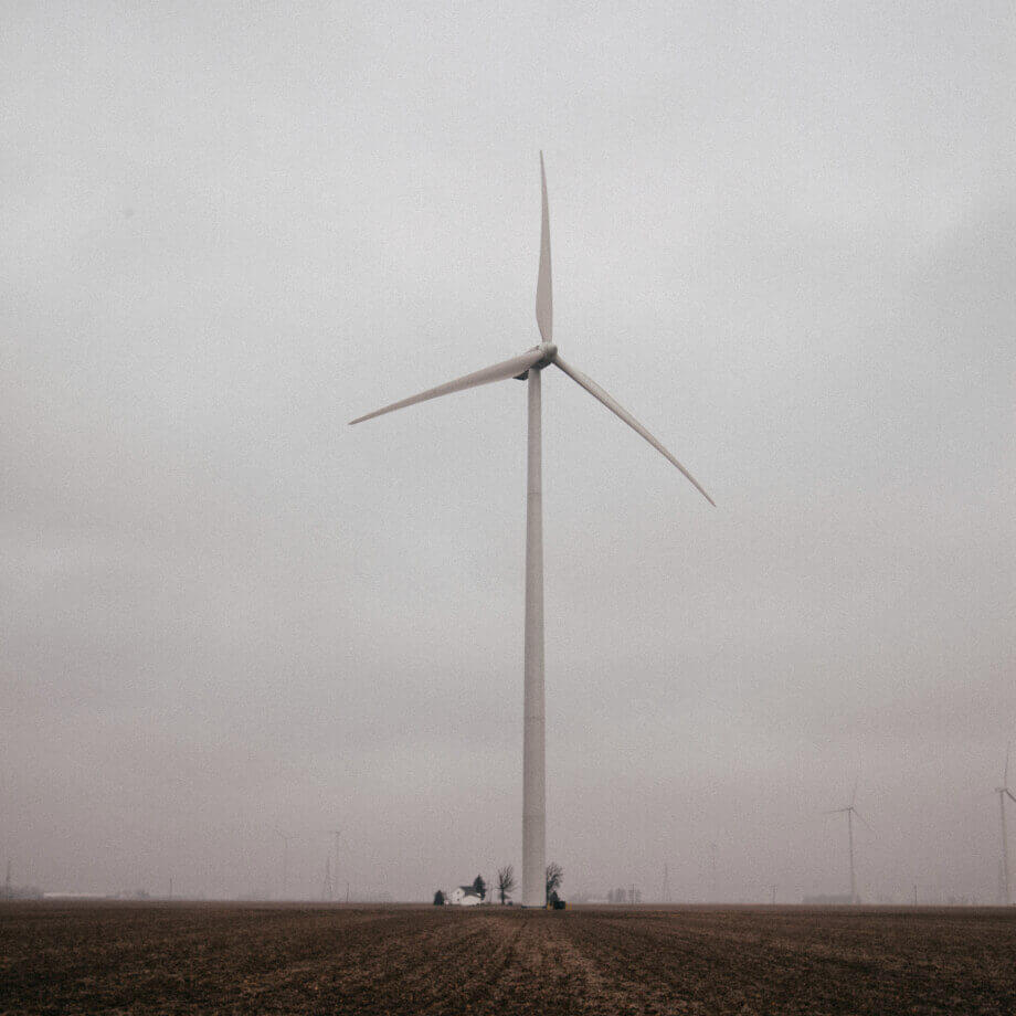 windmill in a far area in nature